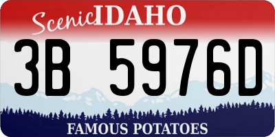 ID license plate 3B5976D