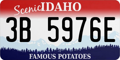 ID license plate 3B5976E