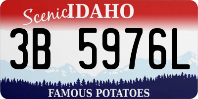 ID license plate 3B5976L