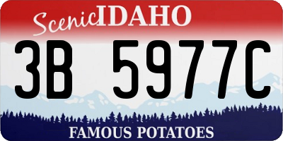 ID license plate 3B5977C