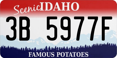 ID license plate 3B5977F
