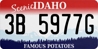 ID license plate 3B5977G
