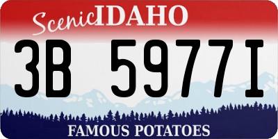 ID license plate 3B5977I
