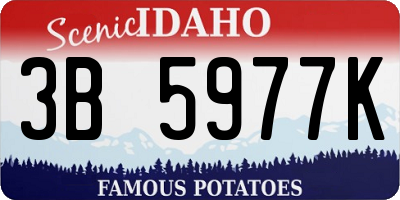 ID license plate 3B5977K