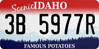 ID license plate 3B5977R