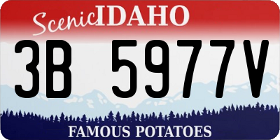ID license plate 3B5977V