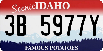 ID license plate 3B5977Y