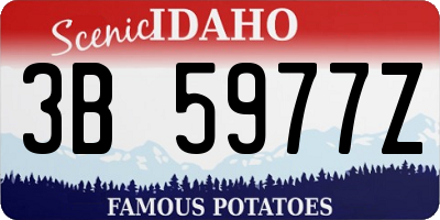 ID license plate 3B5977Z