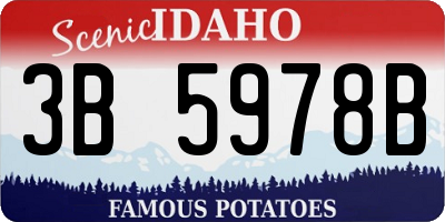 ID license plate 3B5978B