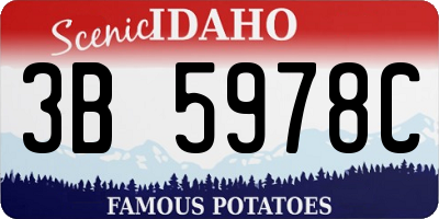 ID license plate 3B5978C