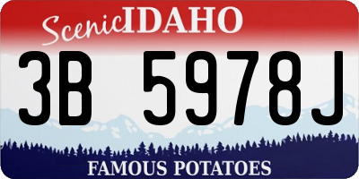 ID license plate 3B5978J