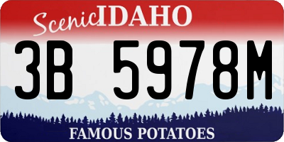 ID license plate 3B5978M