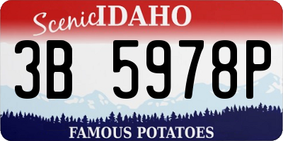 ID license plate 3B5978P