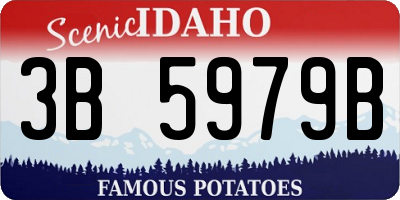 ID license plate 3B5979B