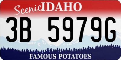 ID license plate 3B5979G