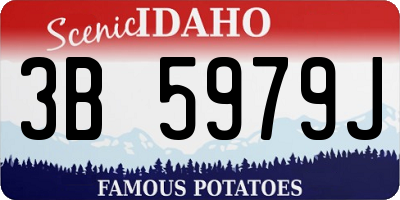 ID license plate 3B5979J