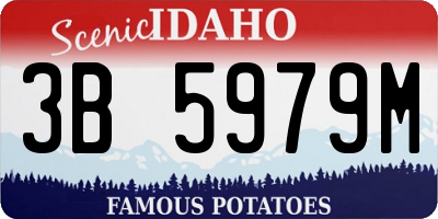 ID license plate 3B5979M