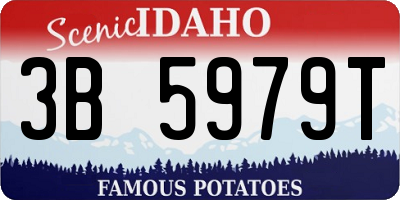 ID license plate 3B5979T