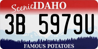 ID license plate 3B5979U