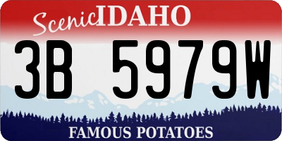 ID license plate 3B5979W