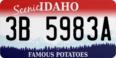 ID license plate 3B5983A