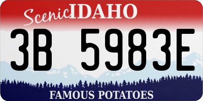 ID license plate 3B5983E