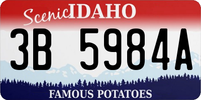 ID license plate 3B5984A