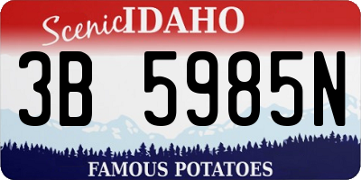 ID license plate 3B5985N