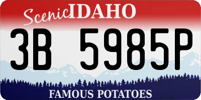 ID license plate 3B5985P