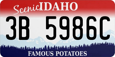 ID license plate 3B5986C