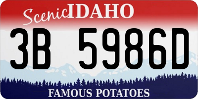 ID license plate 3B5986D