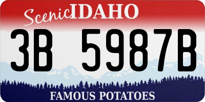 ID license plate 3B5987B
