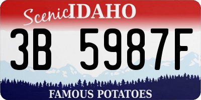 ID license plate 3B5987F