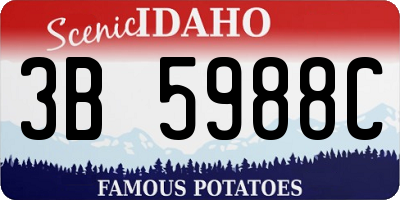 ID license plate 3B5988C