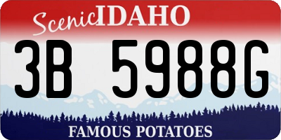 ID license plate 3B5988G