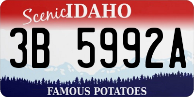 ID license plate 3B5992A
