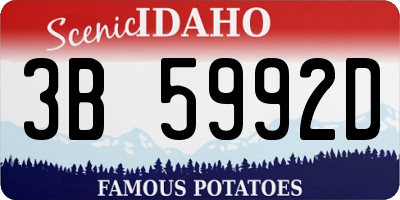 ID license plate 3B5992D