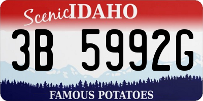 ID license plate 3B5992G
