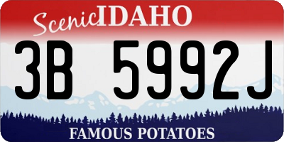 ID license plate 3B5992J
