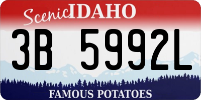 ID license plate 3B5992L