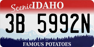 ID license plate 3B5992N