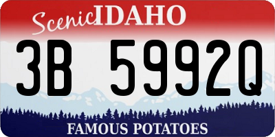 ID license plate 3B5992Q