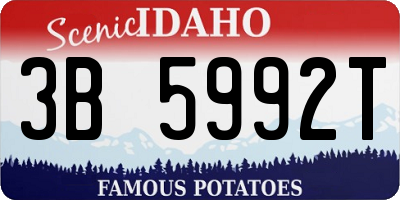 ID license plate 3B5992T
