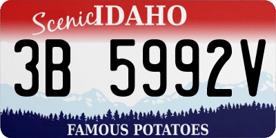 ID license plate 3B5992V