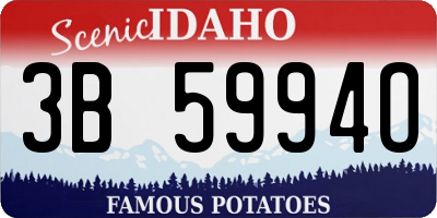ID license plate 3B5994O