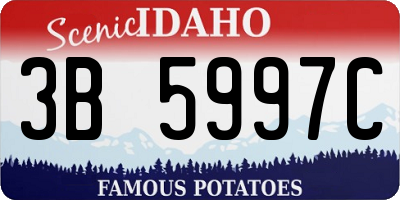 ID license plate 3B5997C