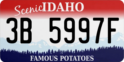 ID license plate 3B5997F