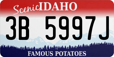 ID license plate 3B5997J