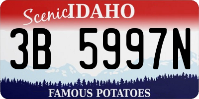 ID license plate 3B5997N