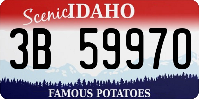 ID license plate 3B5997O
